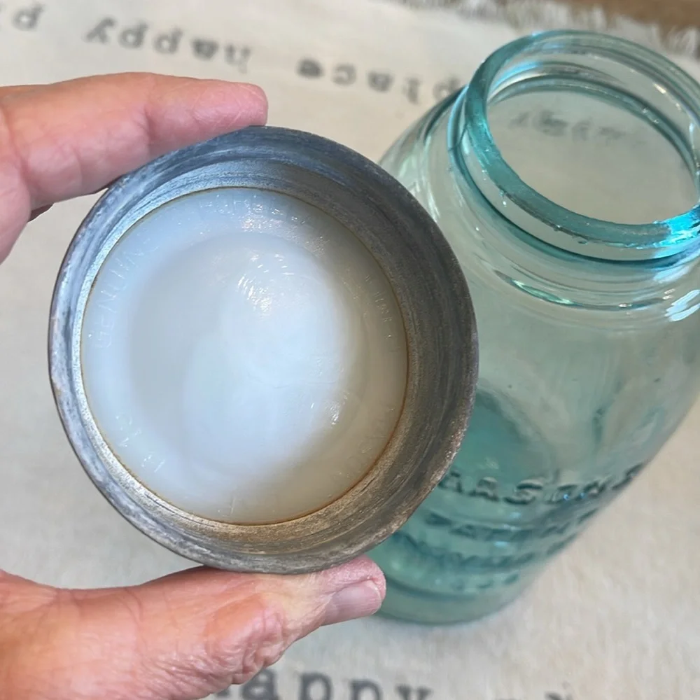 VINTAGE MASON’S JAR/ Patent NOV 30th 1858/Original Lid/ Zinc and Porcelain